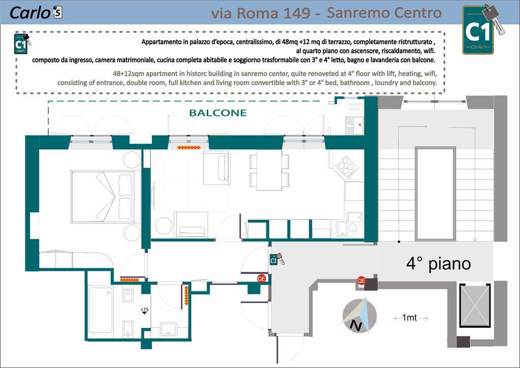 Carlo'S Bcc1 - Sanremo Center Suite - Da Carlo - Exterior foto